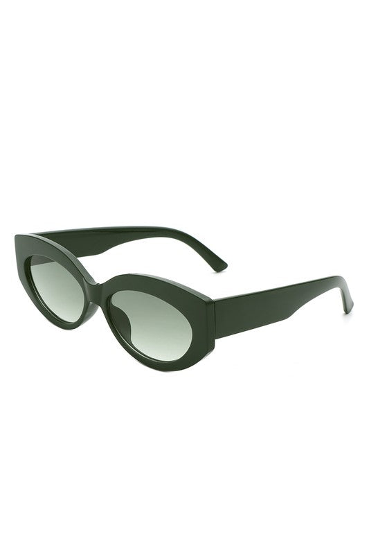 Oval Retro Tinted Fashion Round Cat Eye Sunglasses